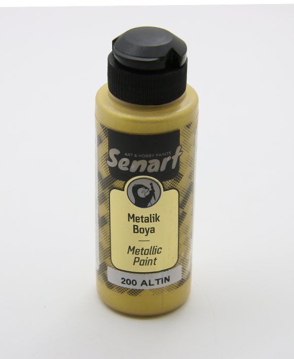 SENART METALİK SEDEFLİ BOYA 200 ALTIN 120ML