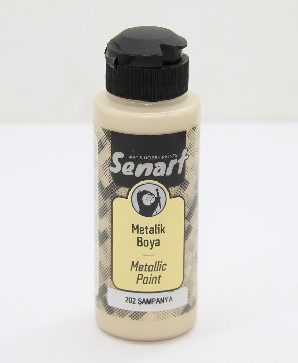 SENART METALİK SEDEFLİ BOYA 202 ŞAMPANYA 120ML