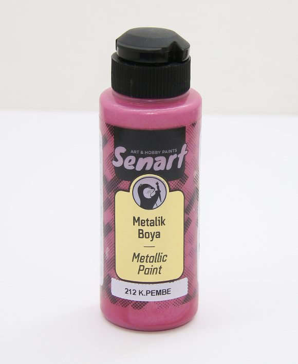 SENART METALİK SEDEFLİ BOYA 212 KOYU PEMBE 120ML
