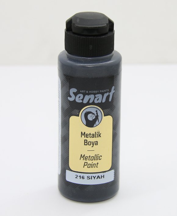 SENART METALİK SEDEFLİ BOYA 216 SİYAH 120ML