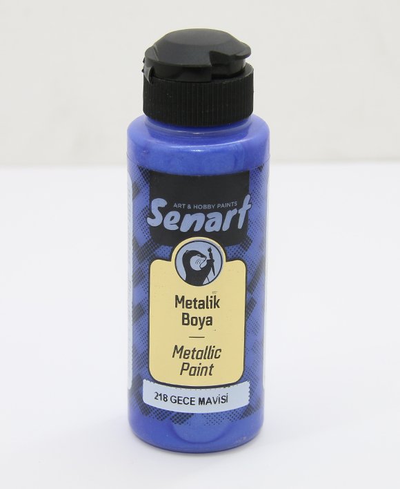 SENART METALİK SEDEFLİ BOYA 218 GECE MAVİSİ 120ML