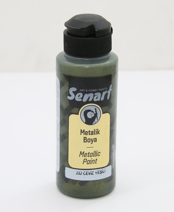 SENART METALİK SEDEFLİ BOYA 232 CEVİZ YEŞİLİ 120ML