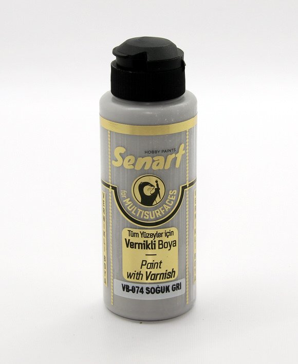 SENART VERNİKLİ BOYA VB-074 SOĞUK GRİ 120 ML