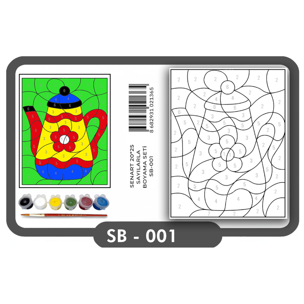 SENART SAYILARLA BOYAMA SETİ SB- 001 ÇAYDANLIK