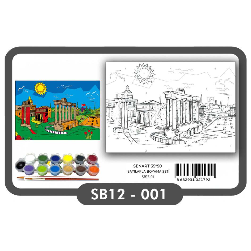 SENART SAYILARLA BOYAMA SETİ 001 ANTİK KENT 35*50