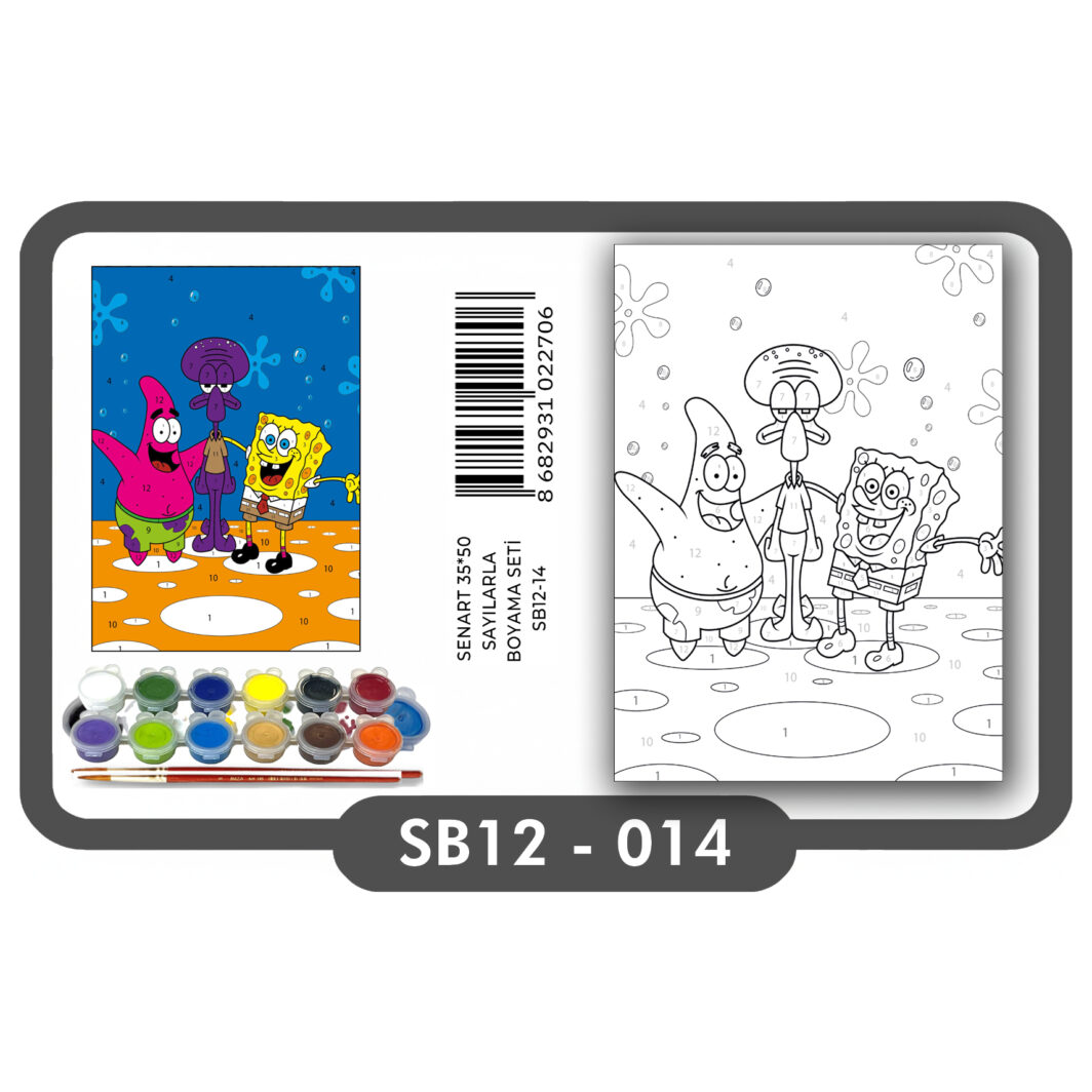SENART SAYILARLA BOYAMA SETİ 014 SÜNGER BOB 35*50