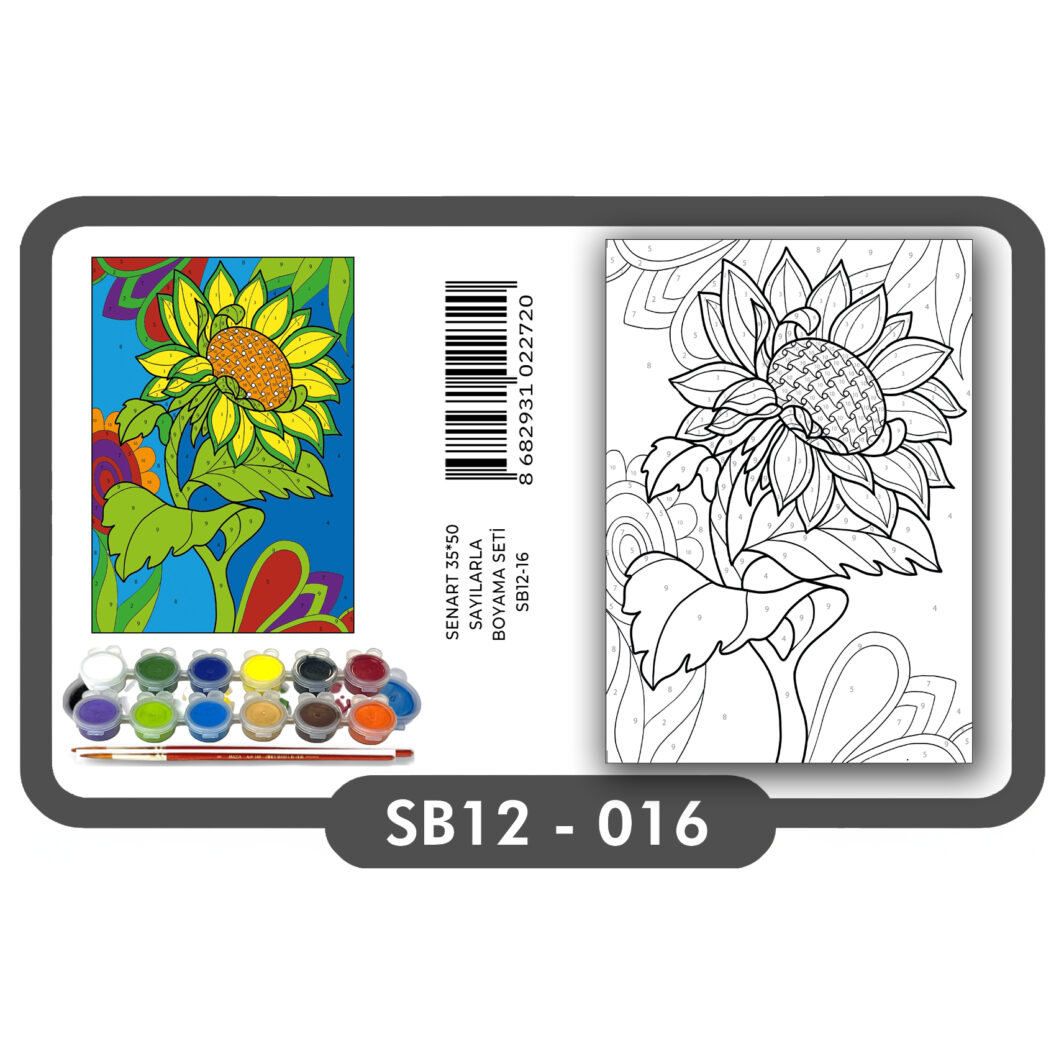 SENART SAYILARLA BOYAMA SETİ 016 AYÇİÇEĞİ 35*50