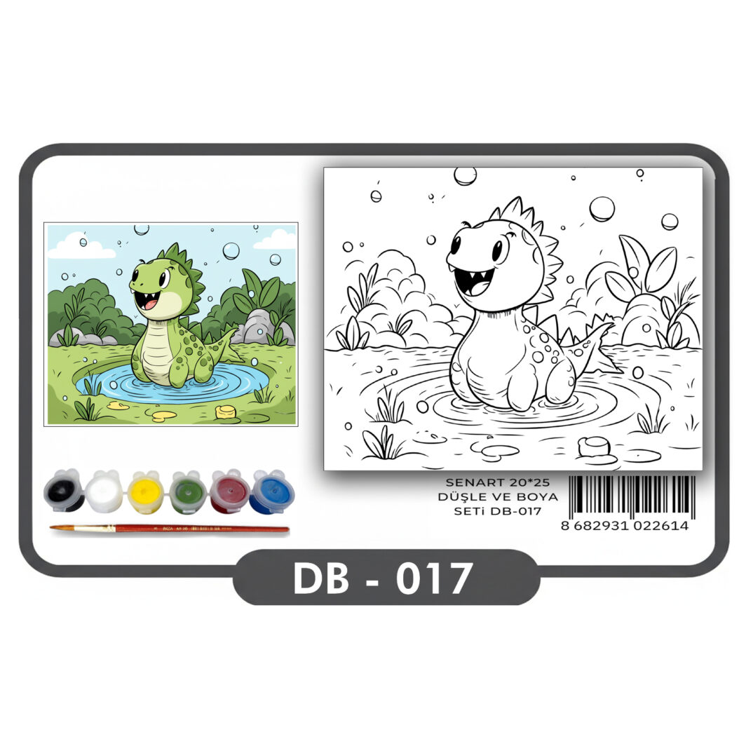 SENART DÜŞLE VE BOYA SETi DB-017 DİNOZOR