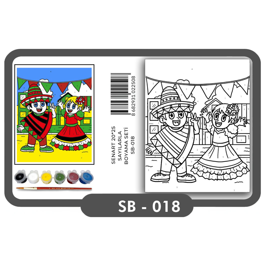 SENART SAYILARLA BOYAMA SETİ SB- 018 MEKSİKA EĞLEN