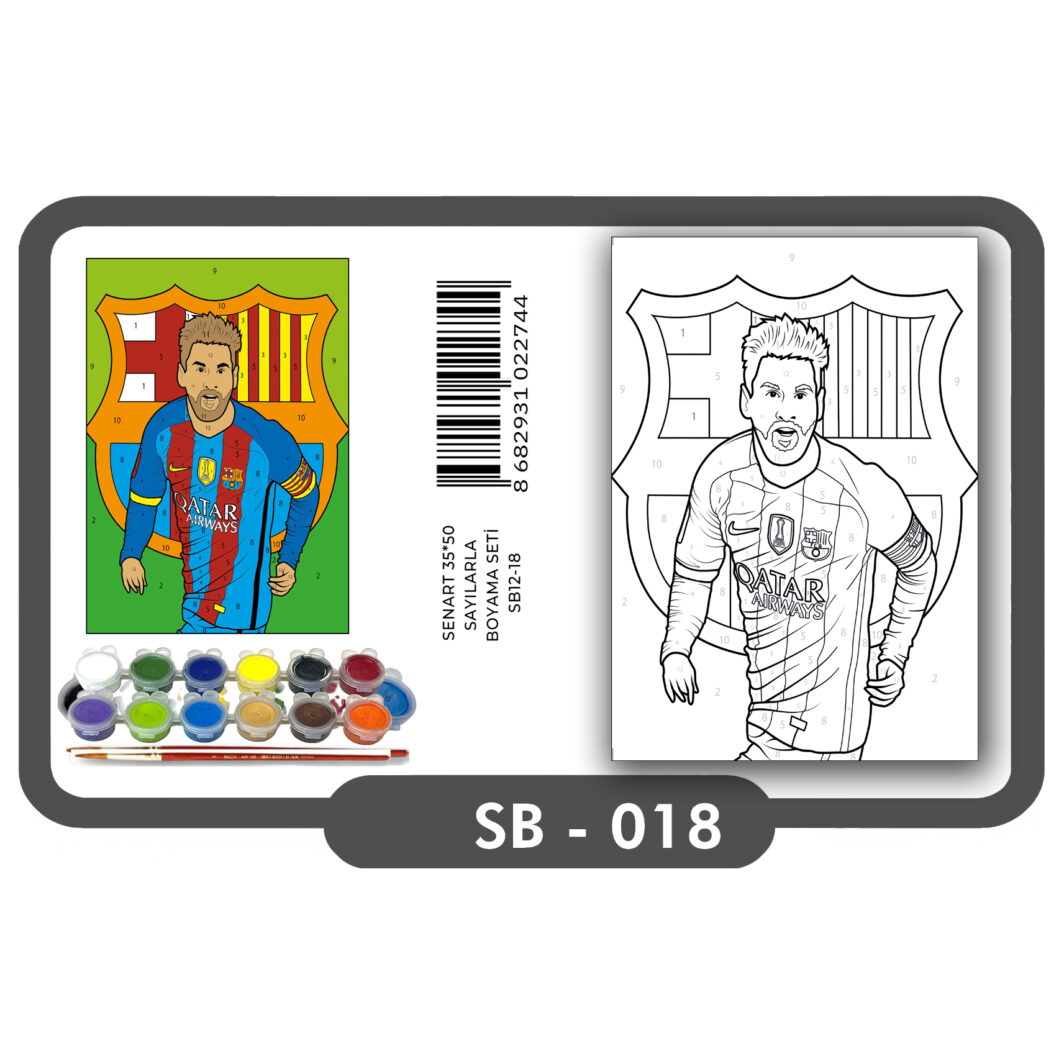 SENART SAYILARLA BOYAMA SETİ 018 MESSİ 35*50