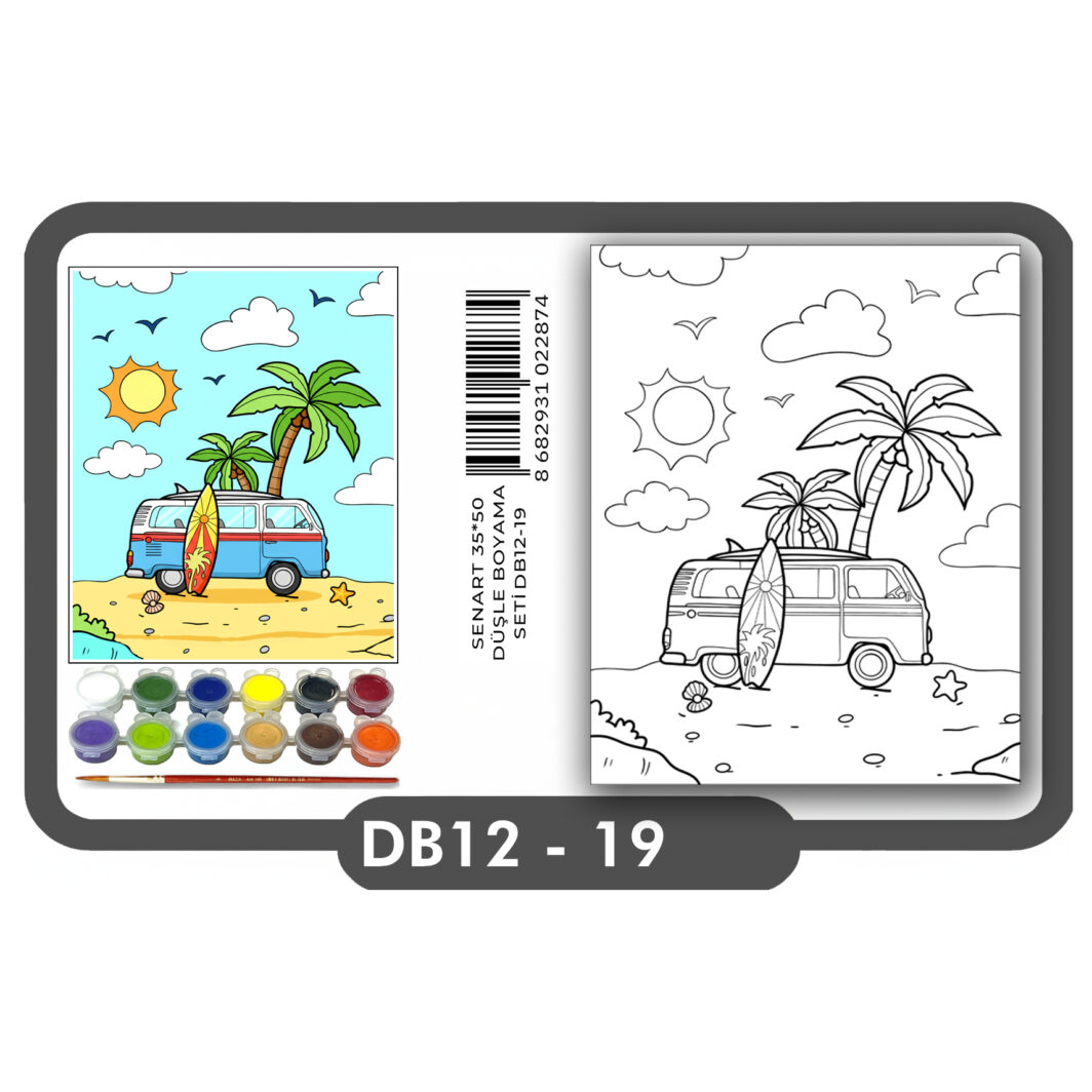 SENART DÜŞLE BOYAMA SETİ 19 M.HİPPİ ARAÇ 35*50