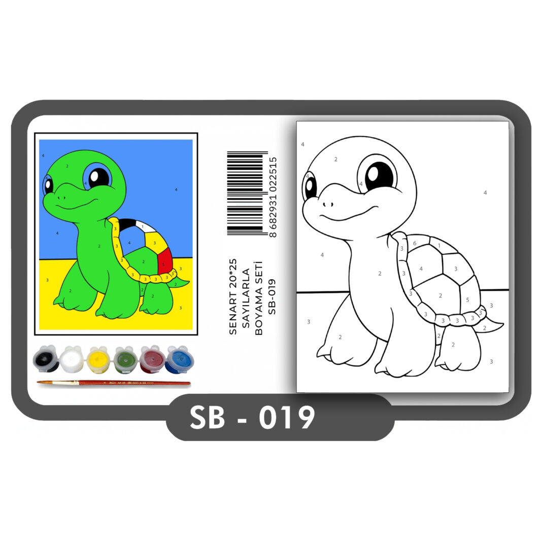 SENART SAYILARLA BOYAMA SETİ SB- 019 KAPLUMBAĞA