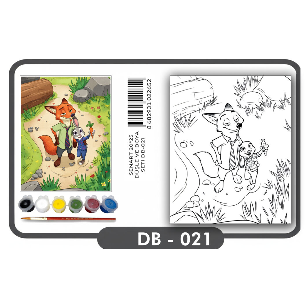 SENART DÜŞLE VE BOYA SETi DB-021 TİLKİ AİLESİ
