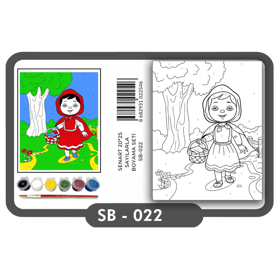 SENART SAYILARLA BOYAMA SETİ SB- 022 K.BAŞLIKL KIZ