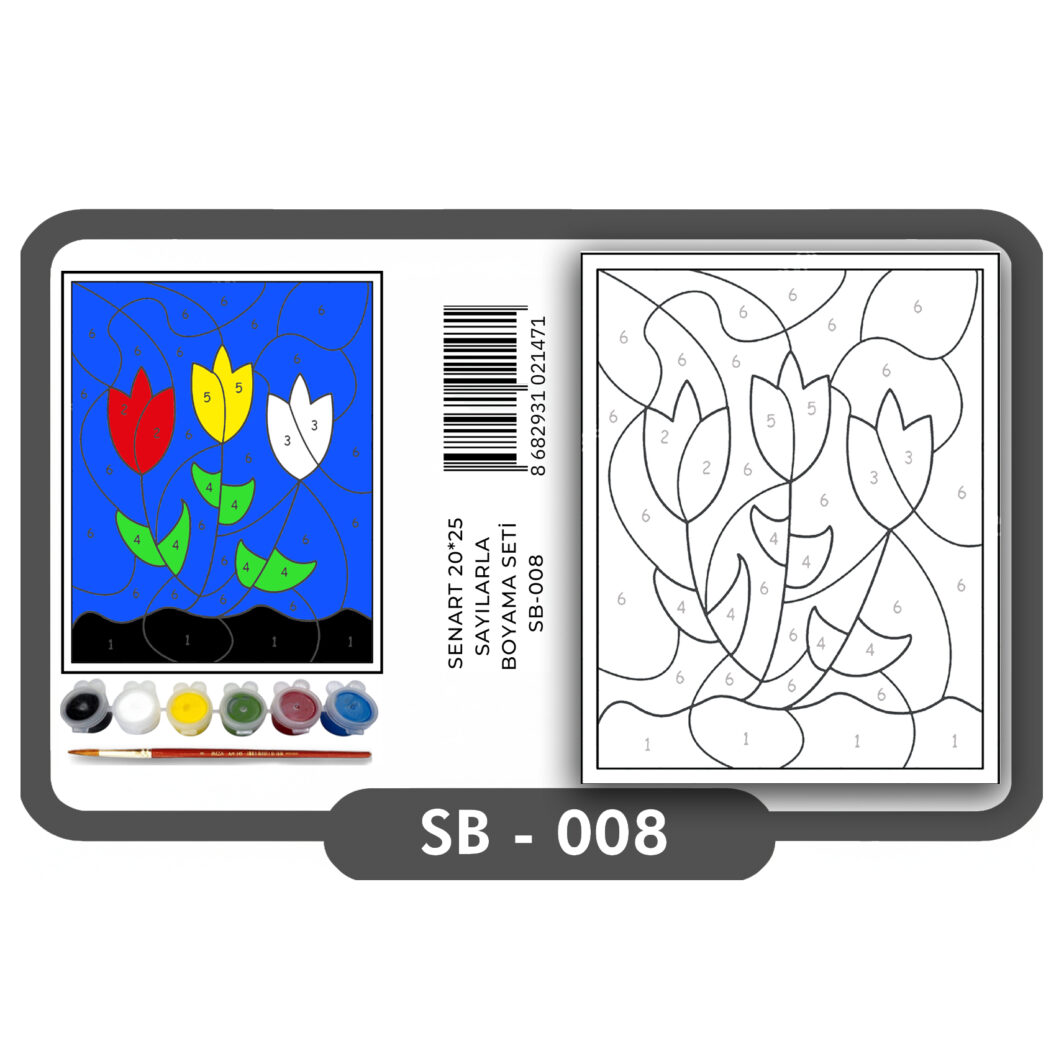 SENART SAYILARLA BOYAMA SETi SB- 008 LALELER