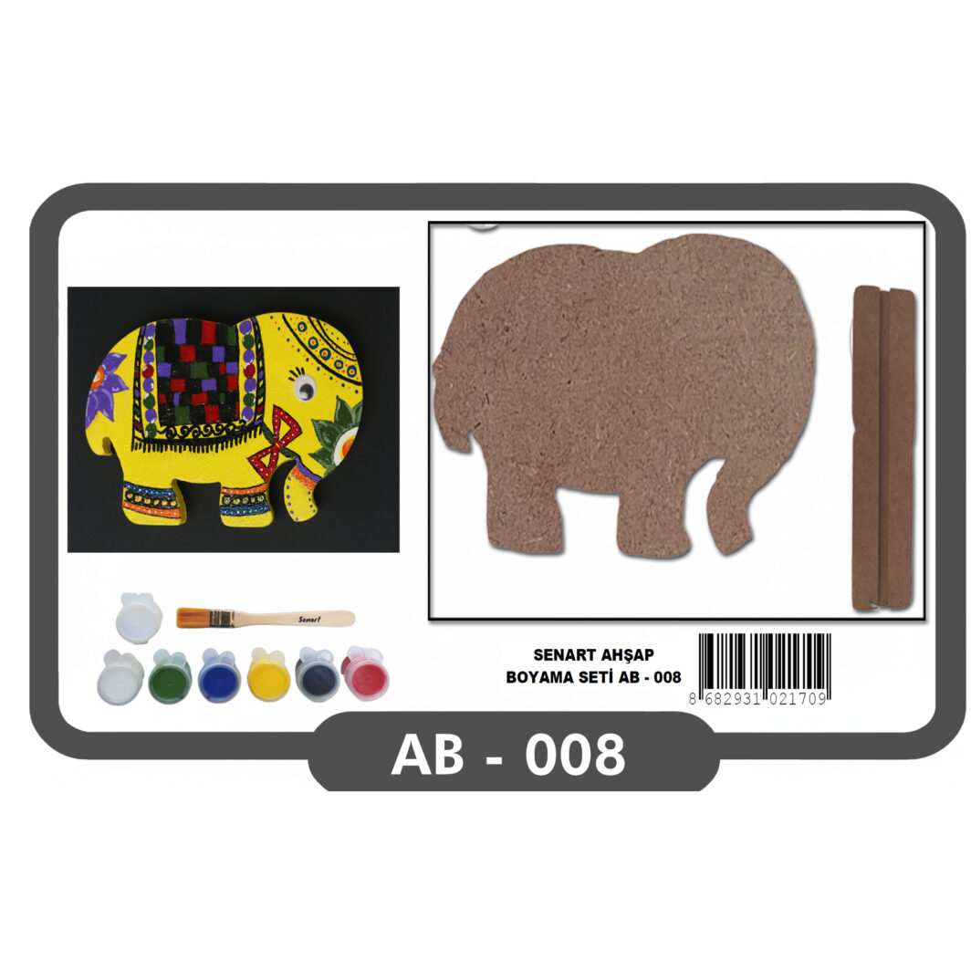 SENART AHŞAP BOYAMA SETİ AB - 008 FİL