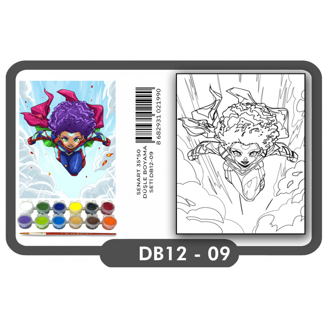 SENART DÜŞLE BOYAMA SETİ 09 SÜPER KIZ 35*50