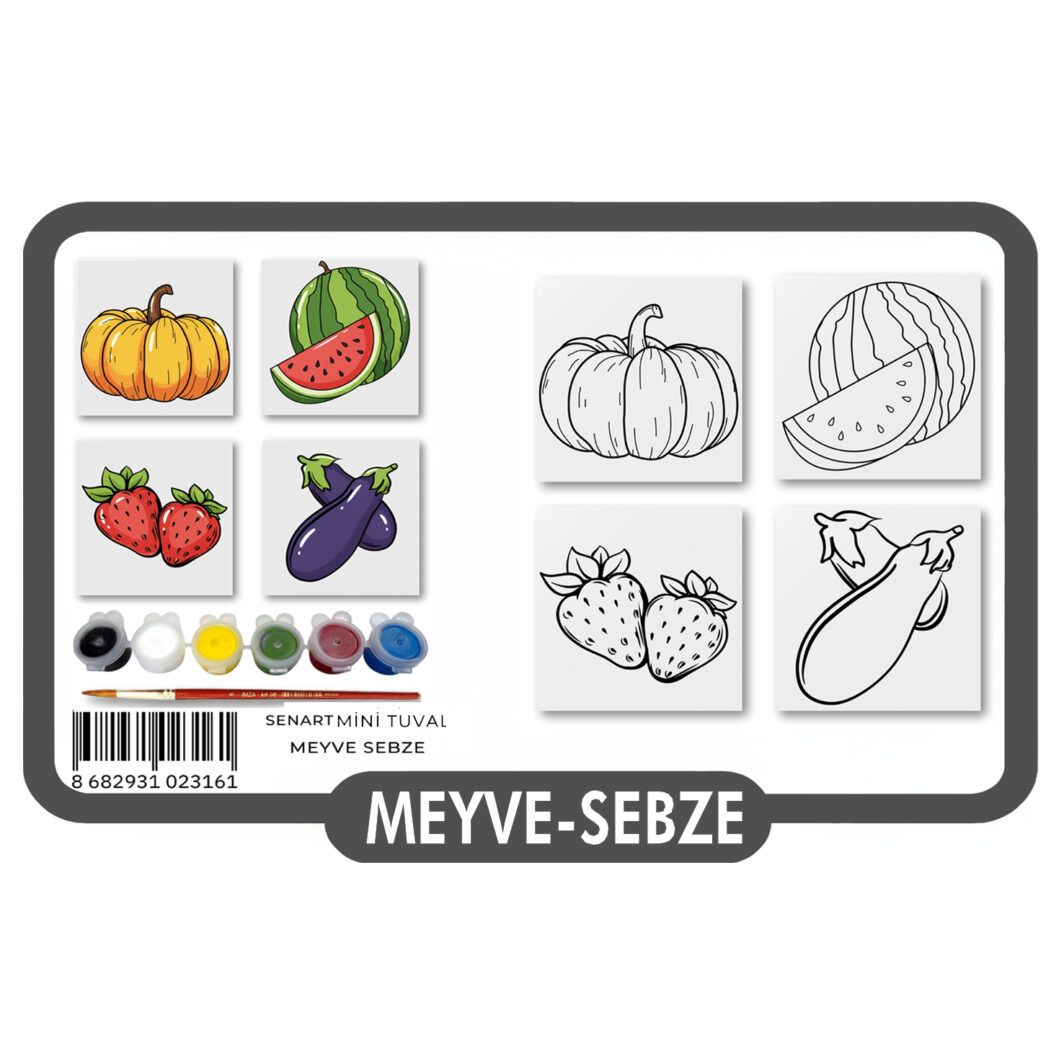 SENART MİNİ TUVAL MEYVE SEBZE